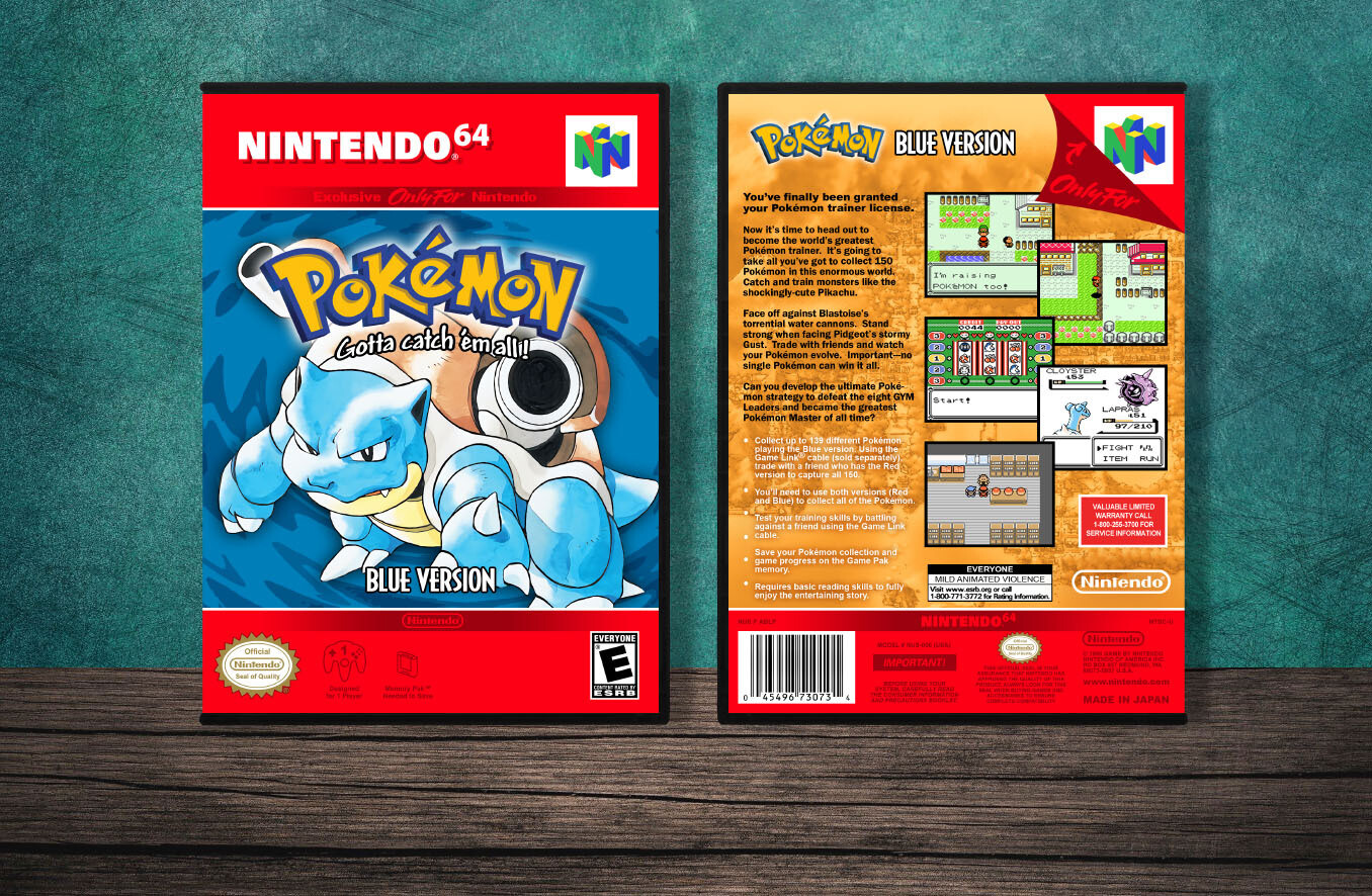 Pokemon Blue Version, Case Color: DARK GREY (OEM DS CASE COLOR)
