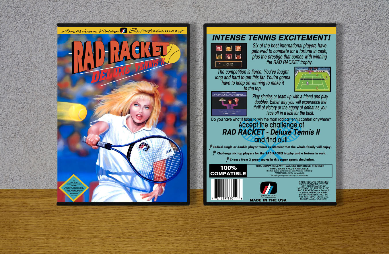 Rad Racket - Deluxe Tennis II, Case Color: DARK GREY (OEM DS CASE COLOR)