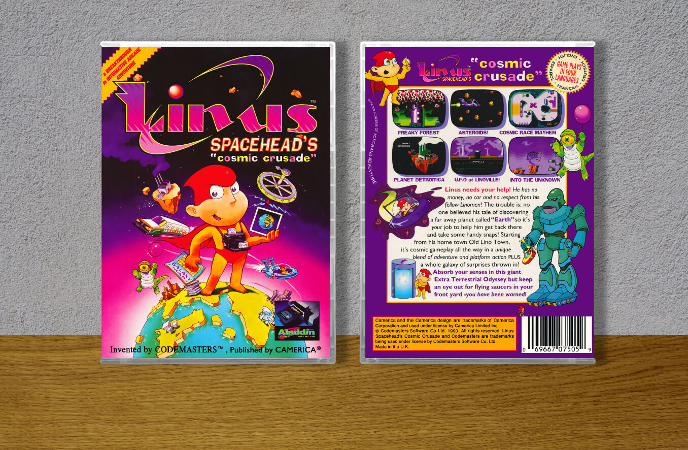 Linus Spacehead&#39;s Cosmic Crusade (Aladdin), Case Color: CLEAR (Transparent)