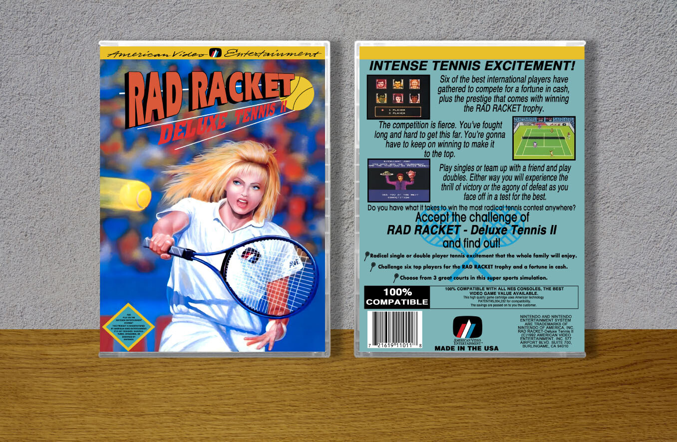 Rad Racket - Deluxe Tennis II, Case Color: CLEAR (Transparent)