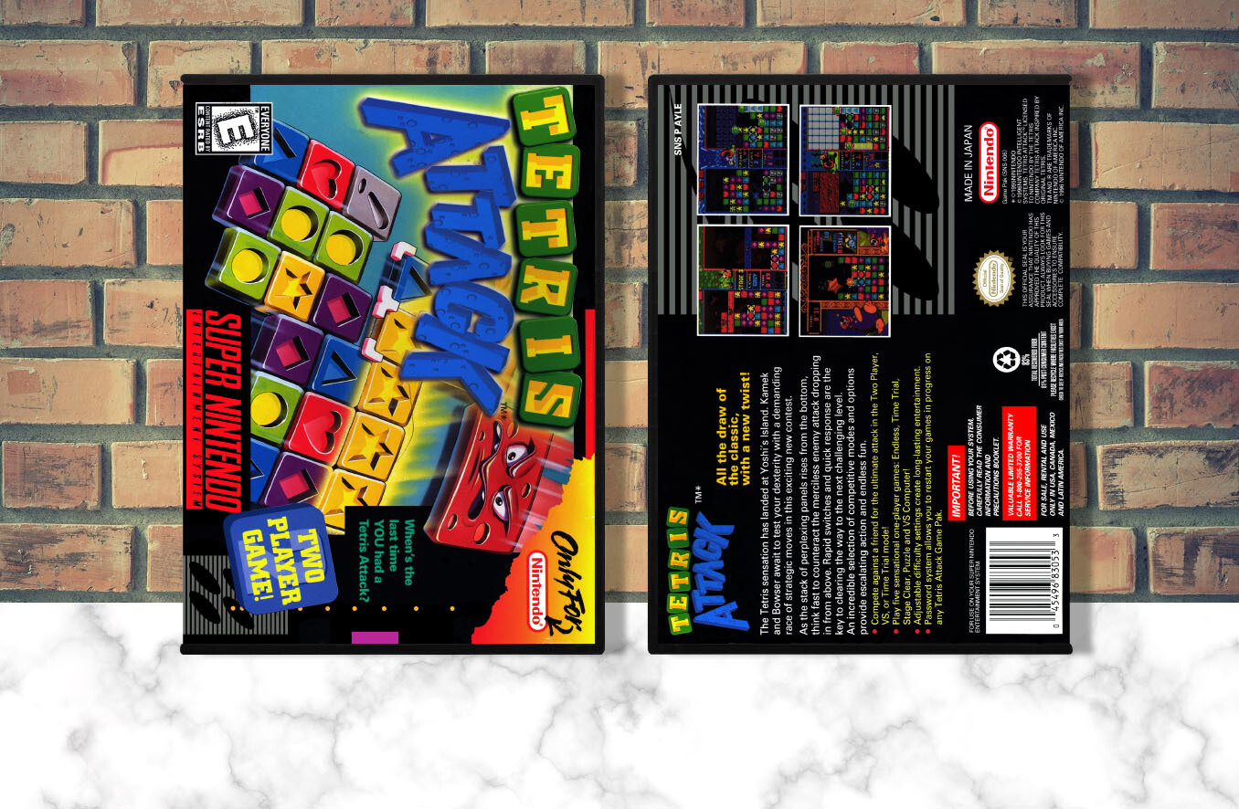 Tetris Attack, Case Color: DARK GREY (OEM DS CASE COLOR)