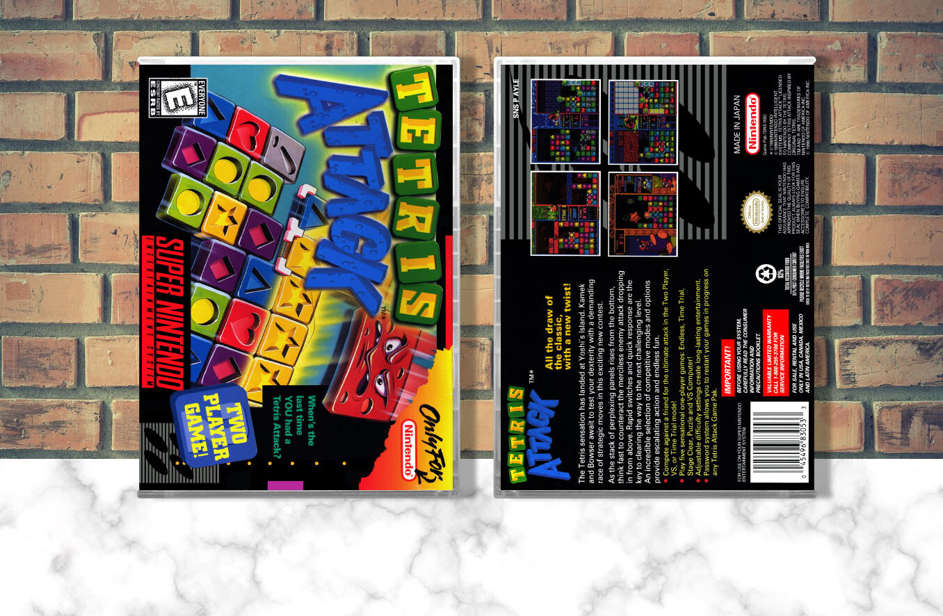 Tetris Attack, Case Color: CLEAR (Transparent)