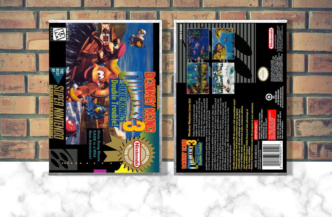 Donkey Kong Country 3: Dixie Kong&#39;s Double Trouble (PC), Case Color: CLEAR (Transparent)