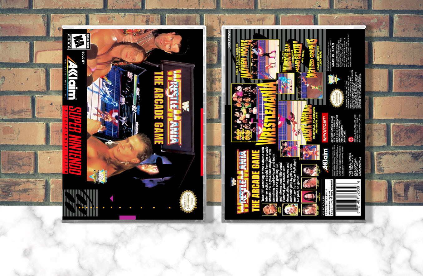 WWF WrestleMania: The Arcade Game, Case Color: CLEAR (Transparent)