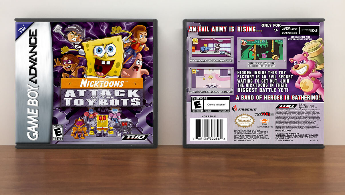 Nicktoons: Attack of the Toybots, Artwork Spine Color: Chrome