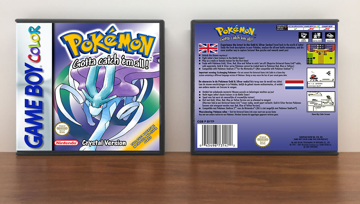 Pokemon Crystal Version (PAL), Artwork Spine Color: Chrome
