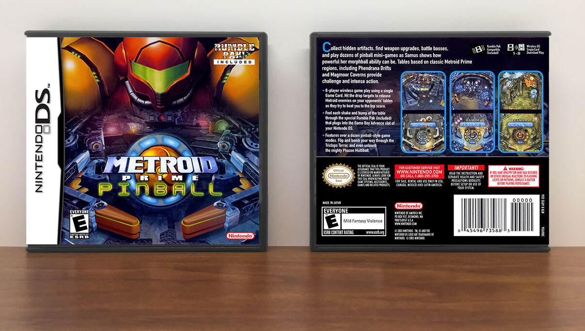 Metroid Prime Pinball, Case Color: DARK GREY (OEM DS CASE COLOR)