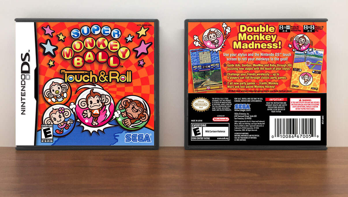 Super Monkey Ball: Touch &amp; Roll, Case Color: DARK GREY (OEM DS CASE COLOR)