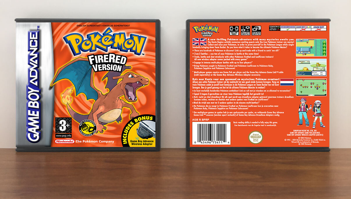 Pokemon FireRed Version (PAL), Artwork Spine Color: Chrome
