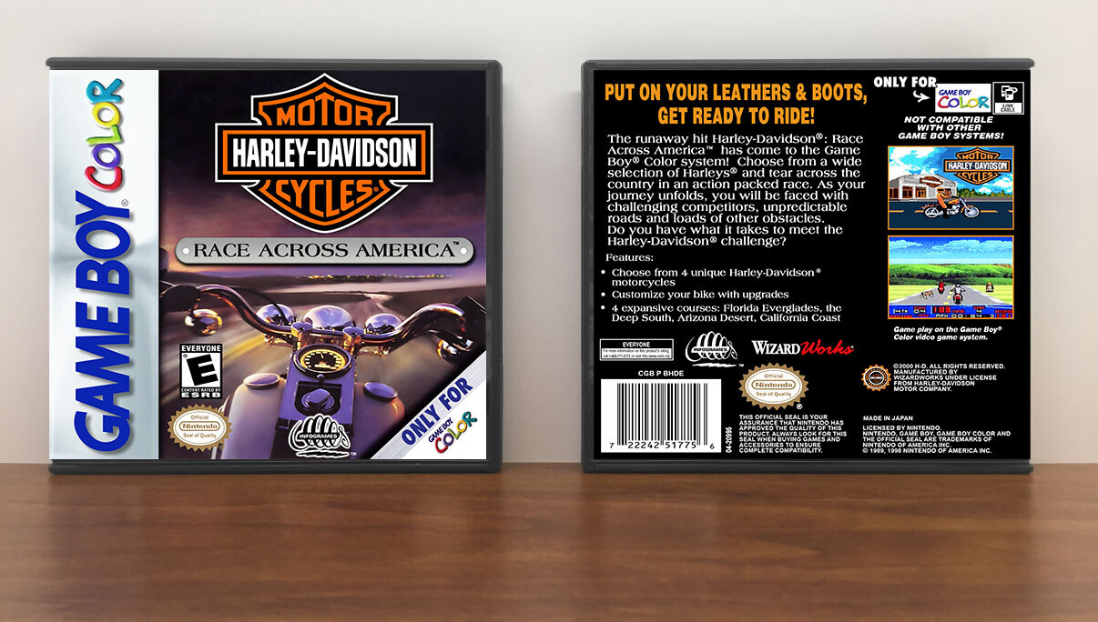 Harley Davidson: Race Across America, Artwork Spine Color: Chrome