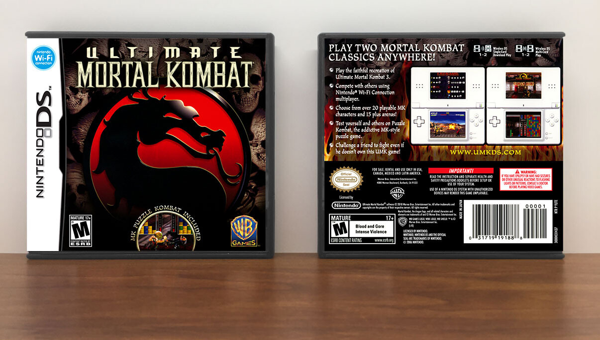 Ultimate Mortal Kombat, Case Color: DARK GREY (OEM DS CASE COLOR)