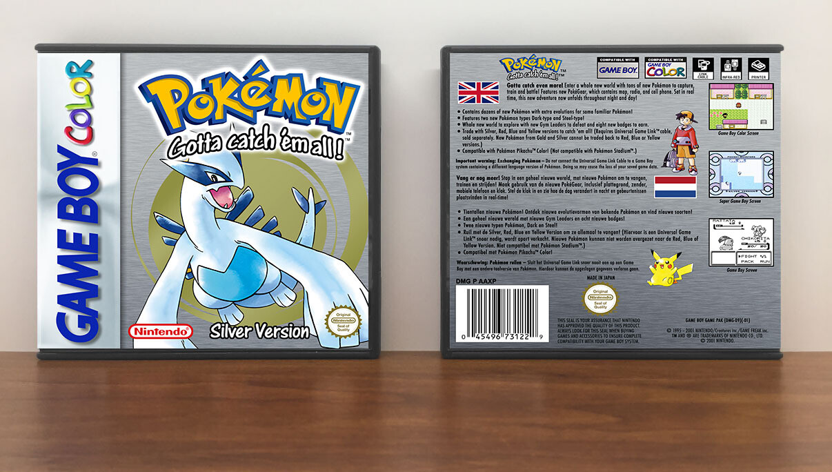 Pokemon Silver Version (PAL), Artwork Spine Color: Chrome