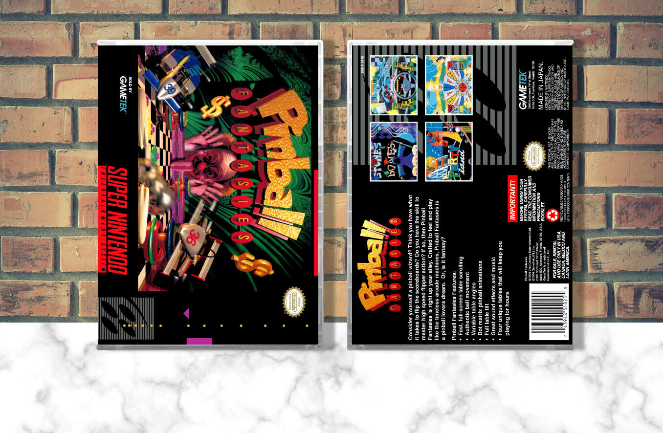 Pinball Fantasies, Case Color: CLEAR (Transparent)