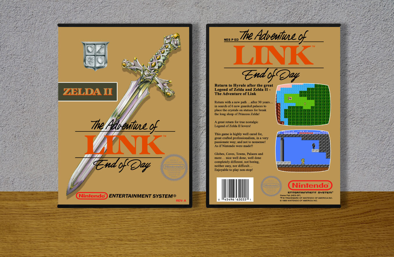 Legend of Zelda II, The Adventure of Link: End of Day, Case Color: DARK GREY (OEM DS CASE COLOR)