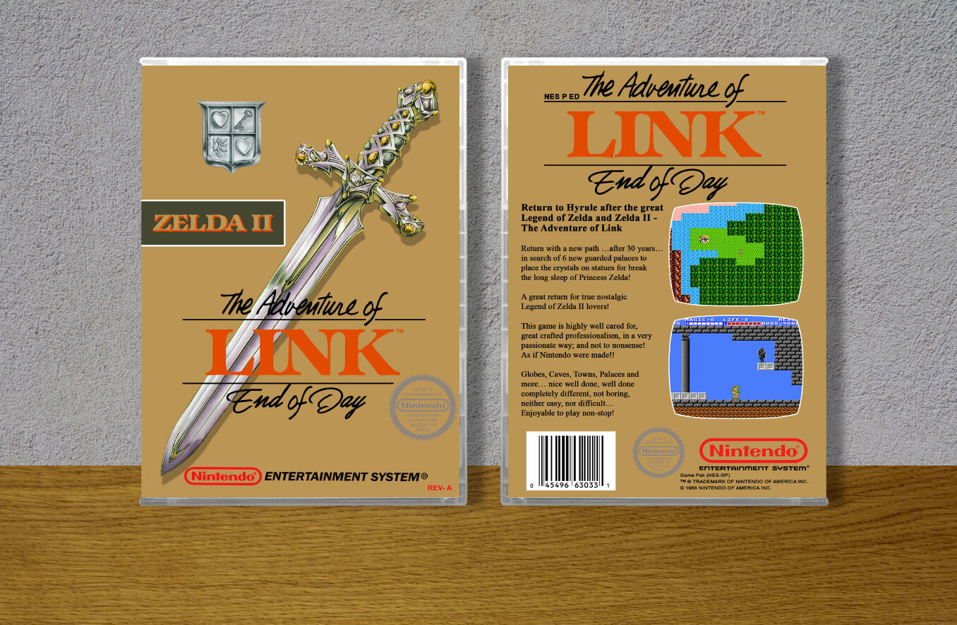 Legend of Zelda II, The Adventure of Link: End of Day, Case Color: CLEAR (Transparent)