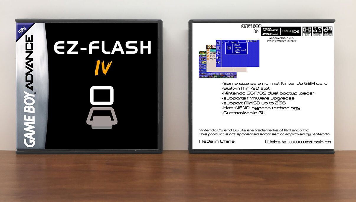 EZ-FLASH IV, Artwork Spine Color: Chrome