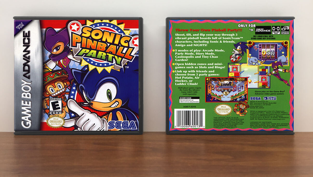 Sonic Pinball Party, Artwork Spine Color: Chrome