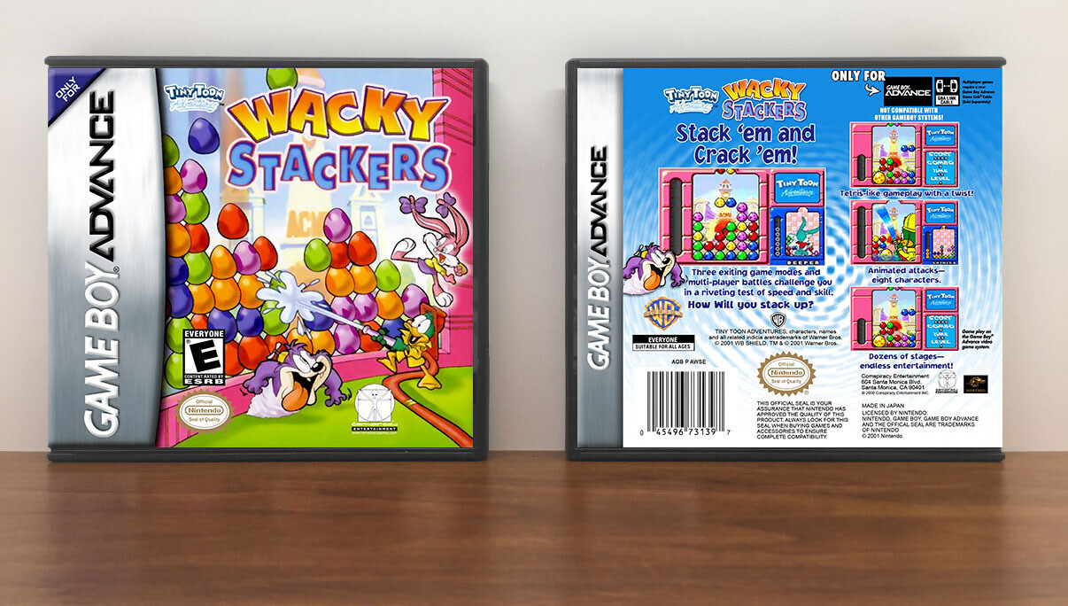 Tiny Toon Adventures: Wacky Stackers, Artwork Spine Color: Chrome