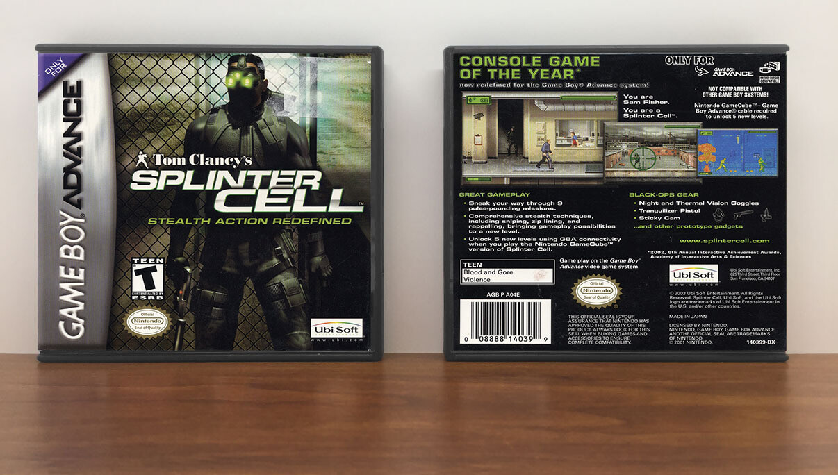 Tom Clancy&#39;s Splinter Cell, Artwork Spine Color: Chrome