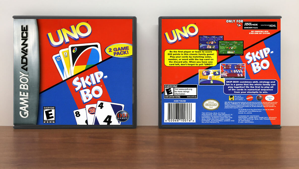 Uno / Skip-Bo, Artwork Spine Color: Chrome