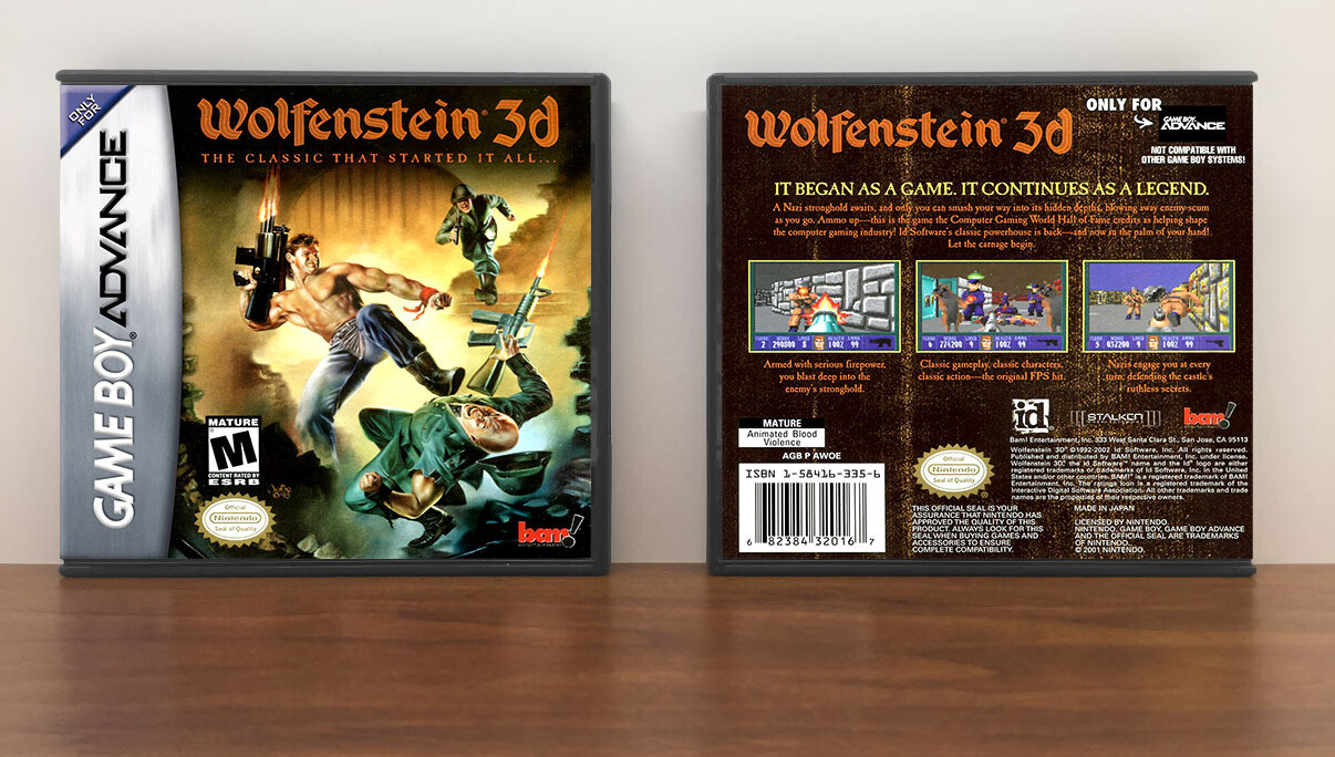 Wolfenstein 3D, Artwork Spine Color: Chrome