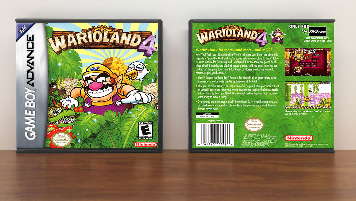 Wario Land 4, Artwork Spine Color: Chrome