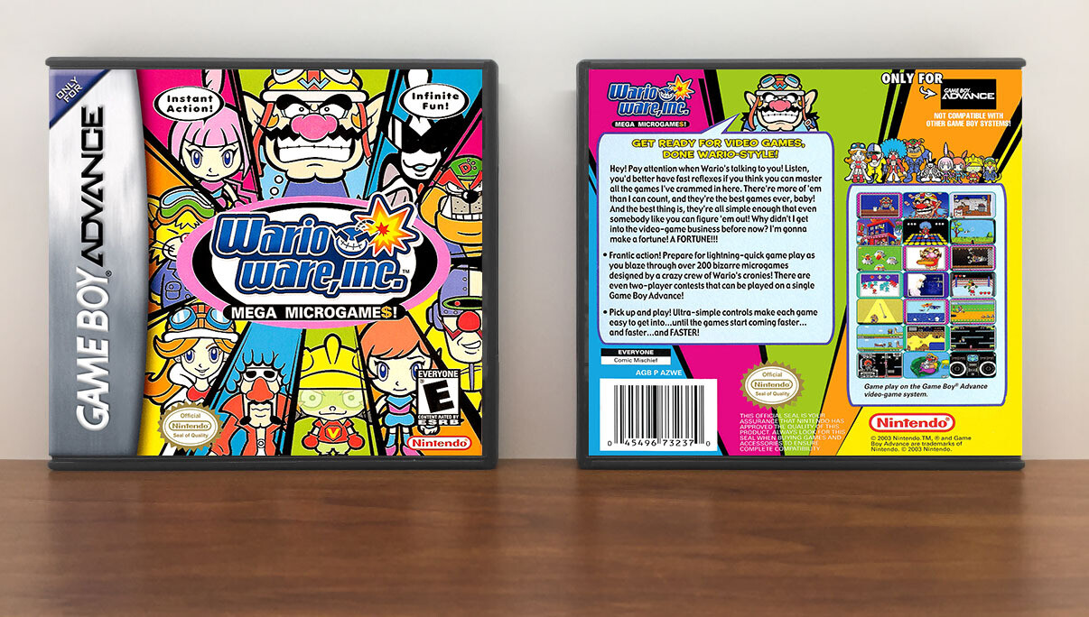 WarioWare, Inc.: Mega Microgame$, Artwork Spine Color: Chrome