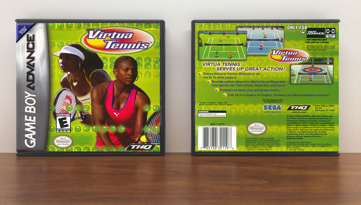 Virtua Tennis, Artwork Spine Color: Chrome