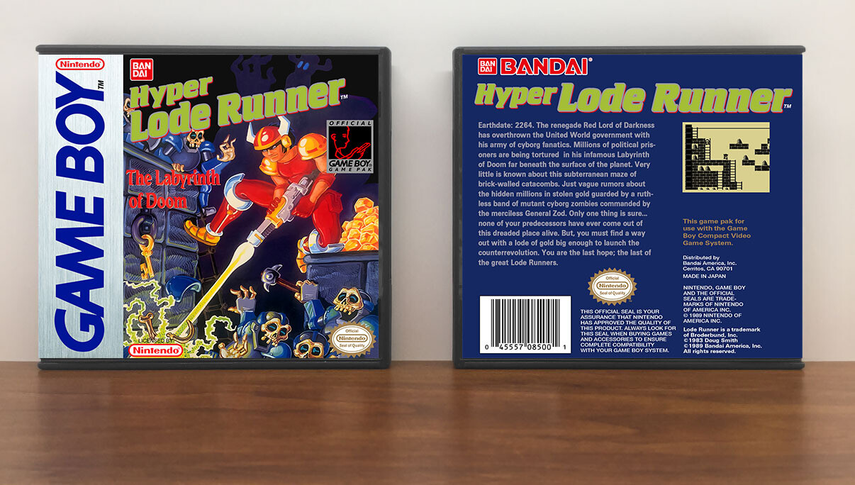 Hyper Lode Runner, Artwork Spine Color: Chrome