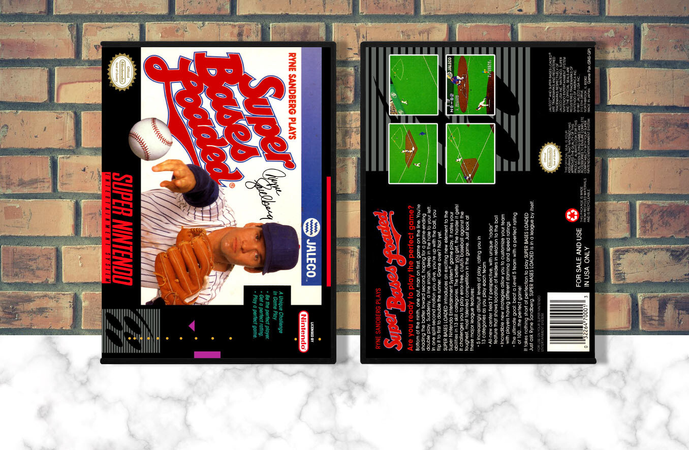 Super Bases Loaded SNES Video Game Case