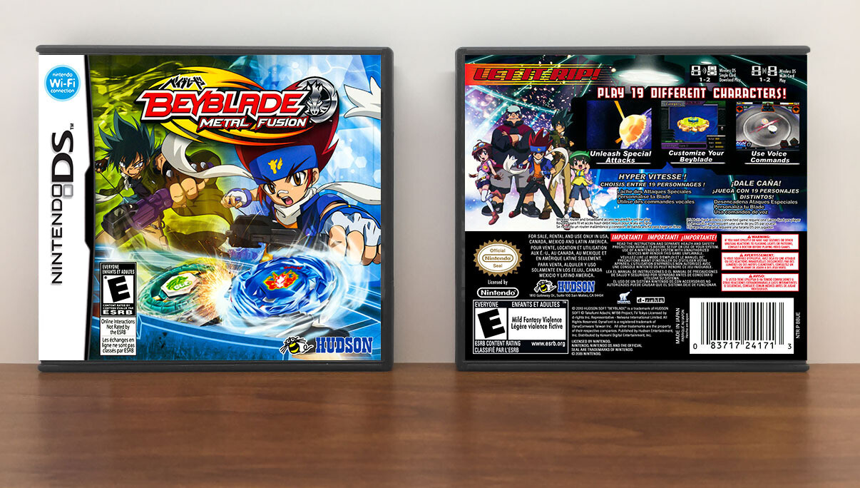 Beyblade: Metal Fusion (Kyoya Tategami vs Gingka Hagane), Case Color: DARK GREY (OEM DS CASE COLOR)