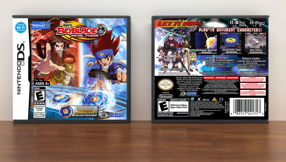 Beyblade: Metal Fusion (Takeru vs Gingka Hagane), Case Color: DARK GREY (OEM DS CASE COLOR)