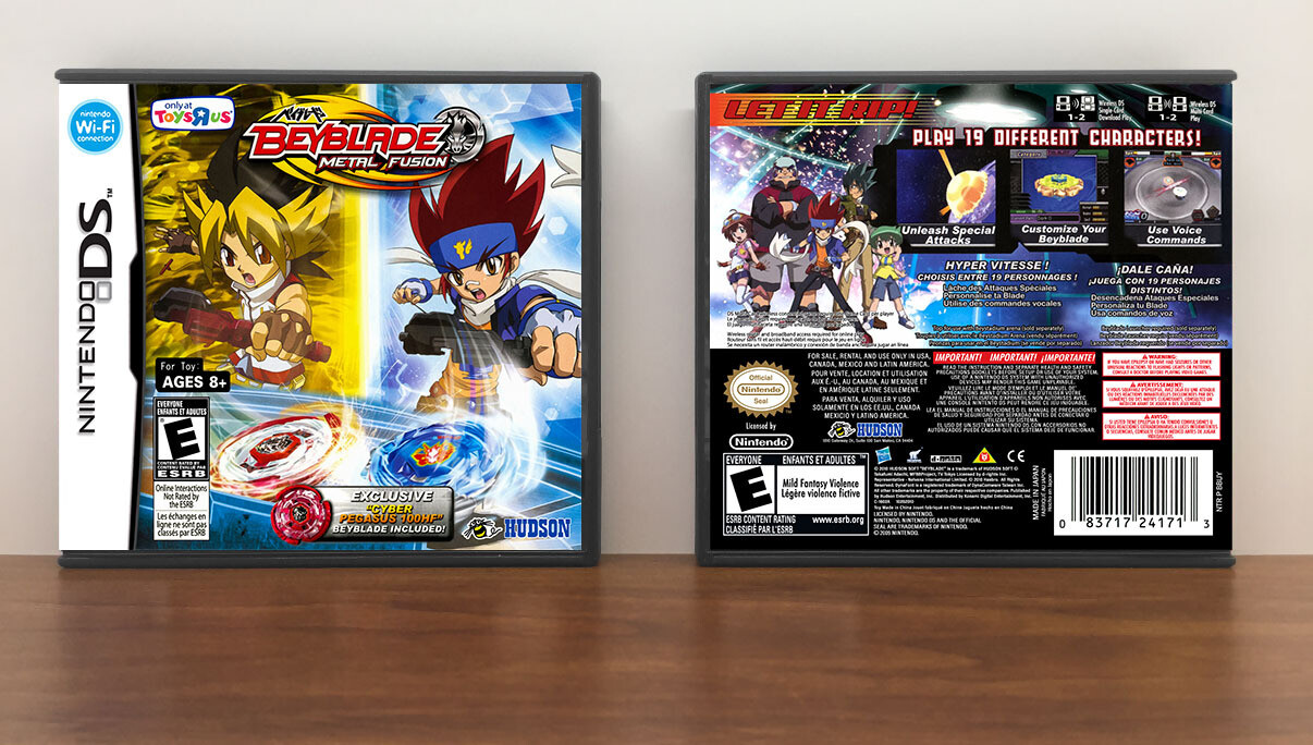 Beyblade: Metal Fusion (Sora Akatsuki vs Gingka Hagane), Case Color: DARK GREY (OEM DS CASE COLOR)