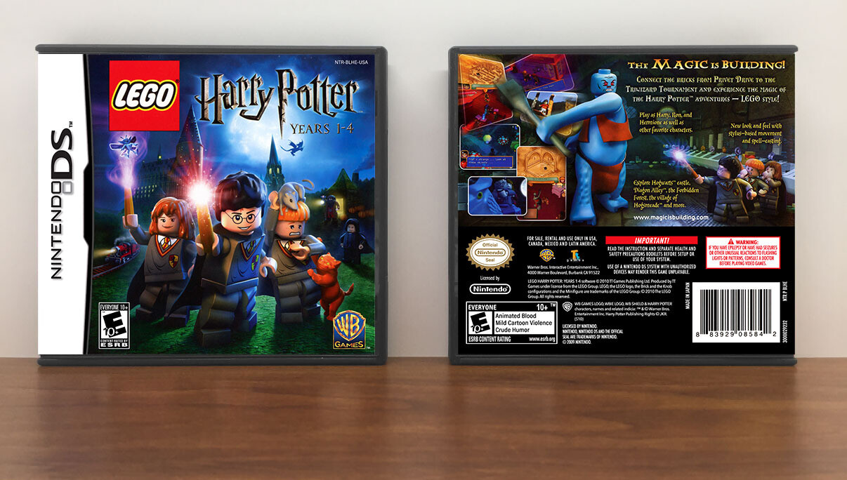 Lego Harry Potter: Years 1-4, Case Color: DARK GREY (OEM DS CASE COLOR)