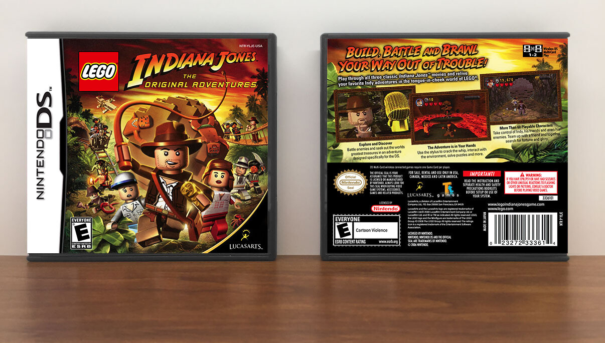 Lego Indiana Jones: The Original Adventures, Case Color: DARK GREY (OEM DS CASE COLOR)