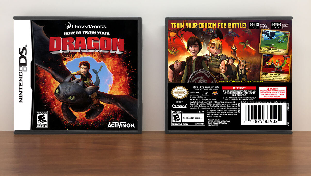 How to Train Your Dragon DS Game Case