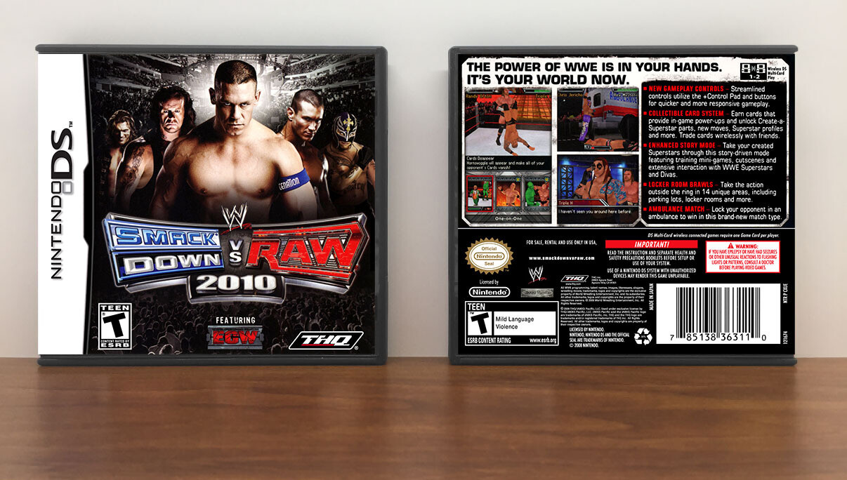 WWE SmackDown vs. Raw 2010, Case Color: DARK GREY (OEM DS CASE COLOR)