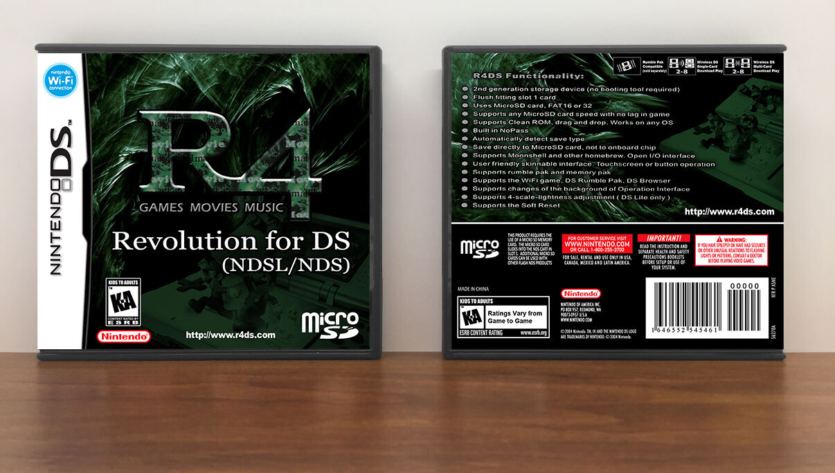 R4 Revolution for DS, Case Color: DARK GREY (OEM DS CASE COLOR)