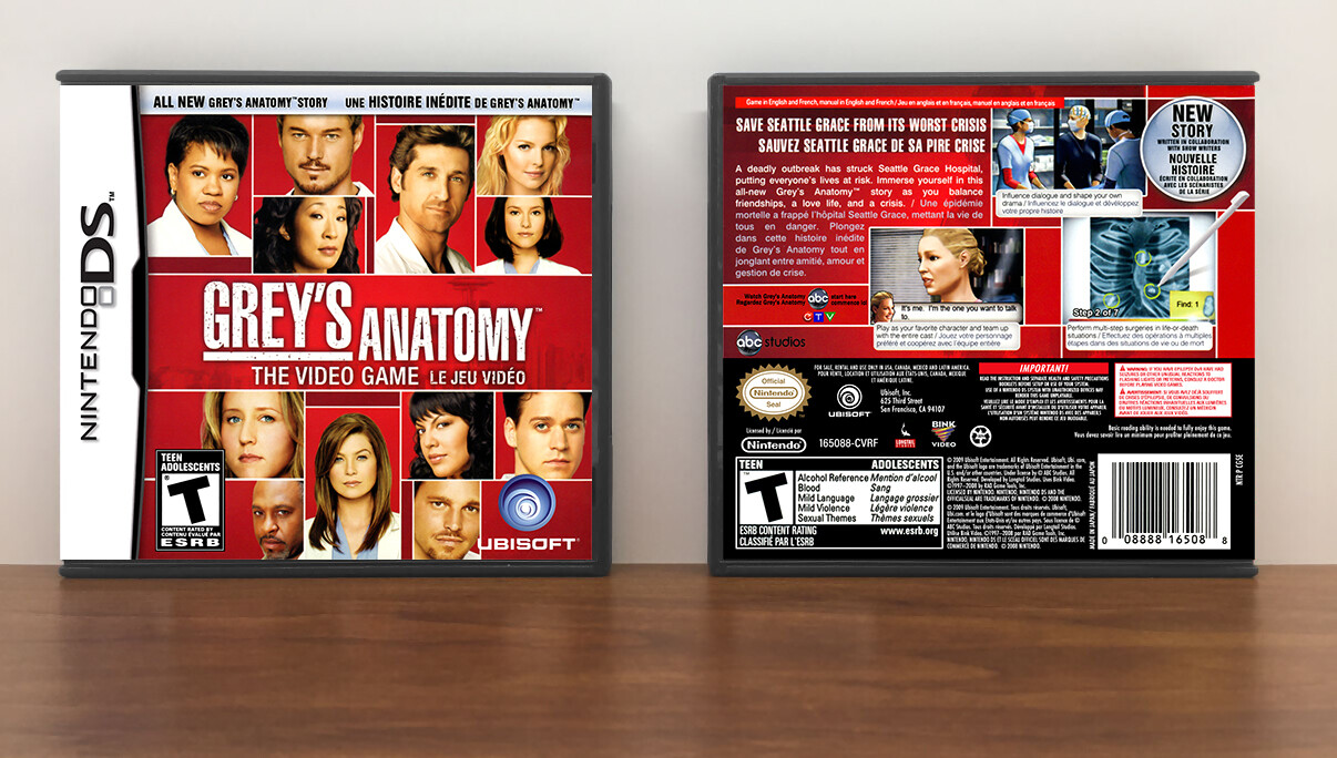 Grey&#39;s Anatomy: The Video Game, Case Color: DARK GREY (OEM DS CASE COLOR)