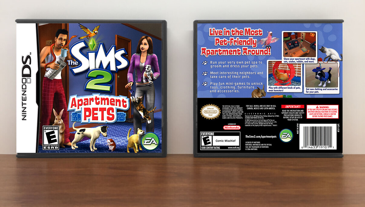 Sims 2, The: Apartment Pets, Case Color: DARK GREY (OEM DS CASE COLOR)