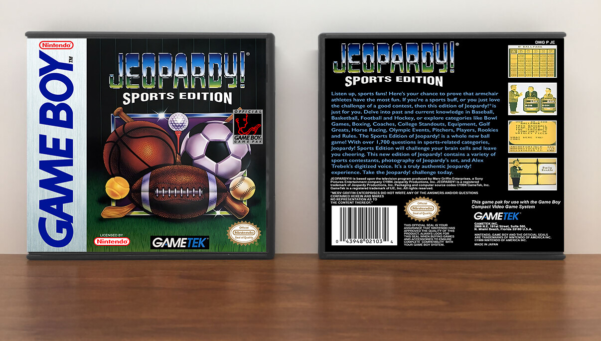Jeopardy! Sports Edition, Artwork Spine Color: Chrome