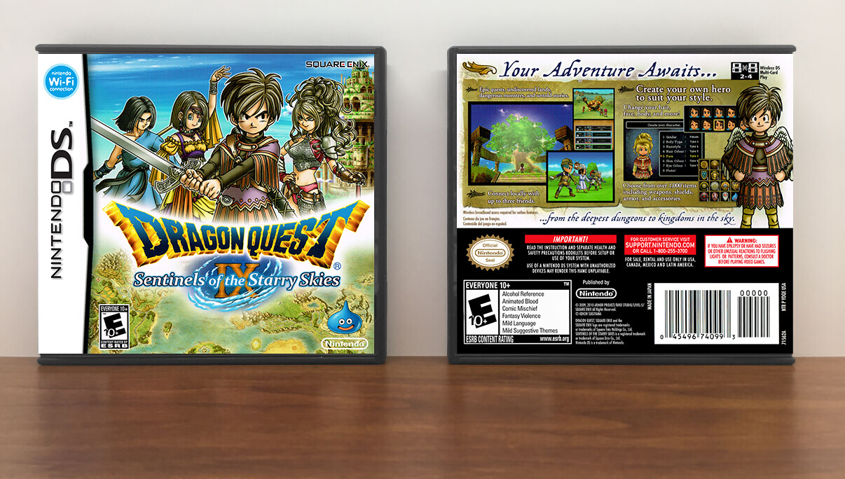 Dragon Quest IX: Sentinels of the Starry Skies, Case Color: DARK GREY (OEM DS CASE COLOR)