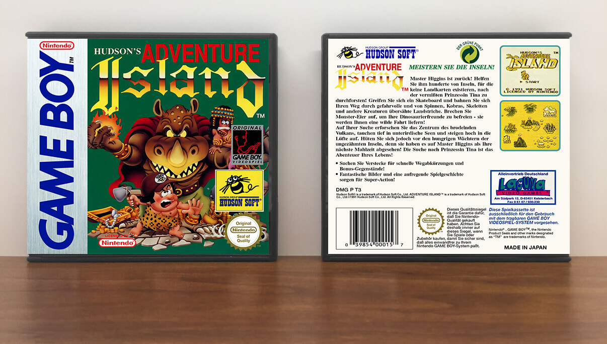 Hudson&#39;s Adventure Island (PAL), Artwork Spine Color: Chrome