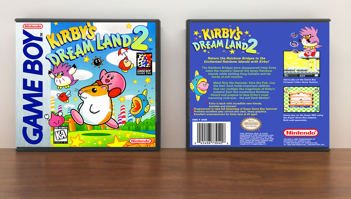 Kirby&#39;s Dream Land 2, Artwork Spine Color: Chrome