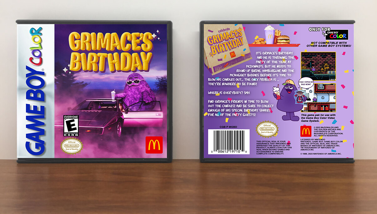 Grimace&#39;s Birthday, Artwork Spine Color: Chrome