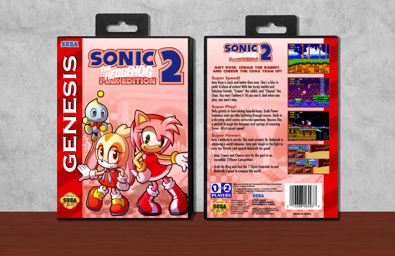 Sonic the Hedgehog 2: Pink Edition, Case Color: Black