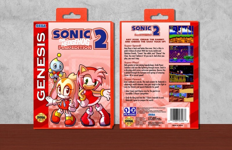 Sonic the Hedgehog 2: Pink Edition, Case Color: Red