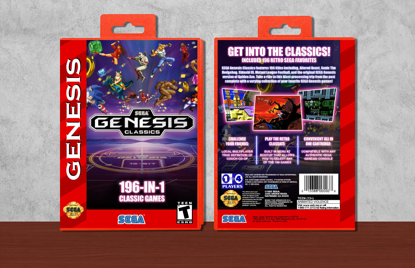 Sega Genesis Classics 196-in-1, Case Color: Red