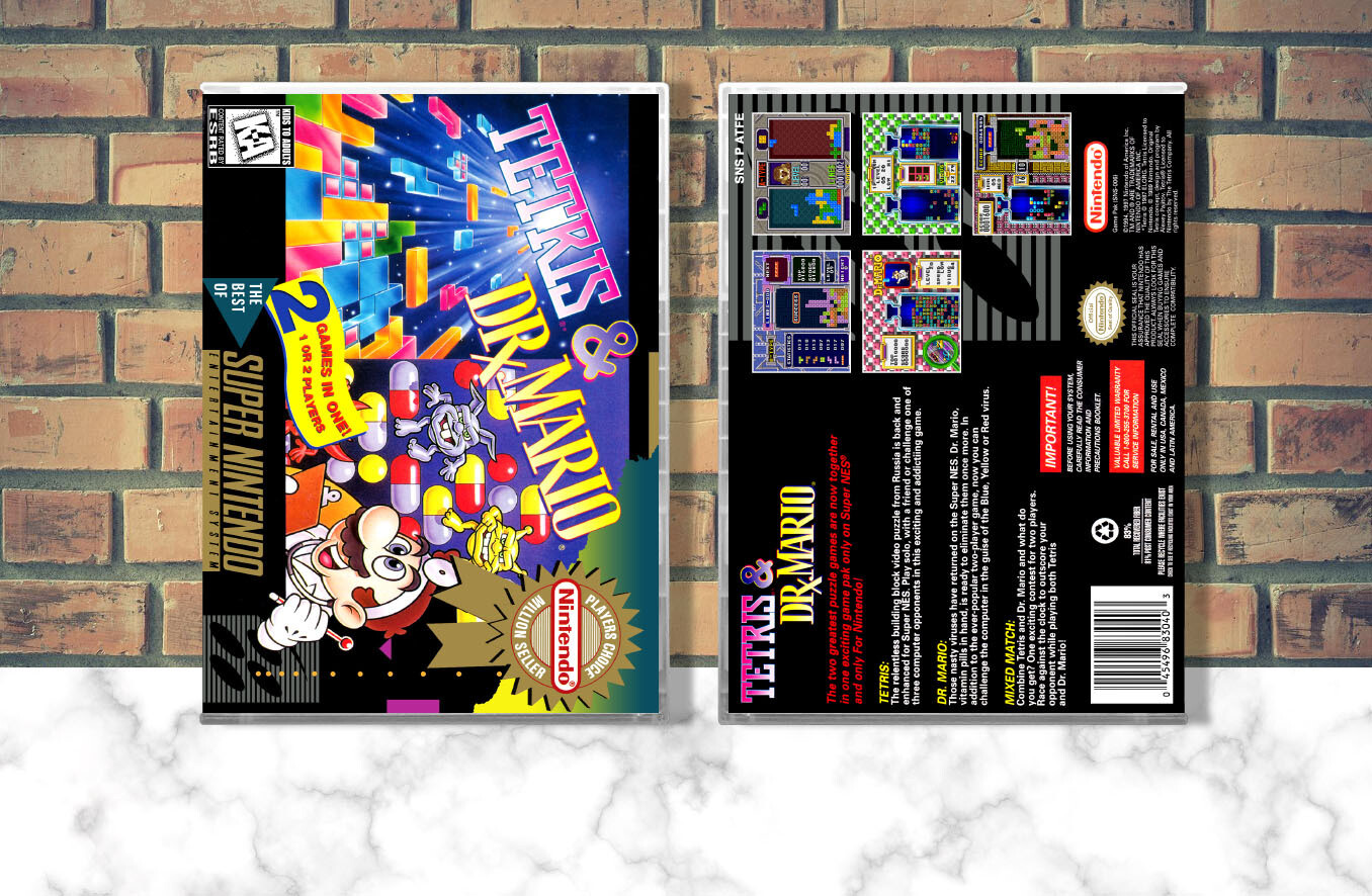 Tetris &amp; Dr. Mario (PC), Case Color: CLEAR (Transparent)