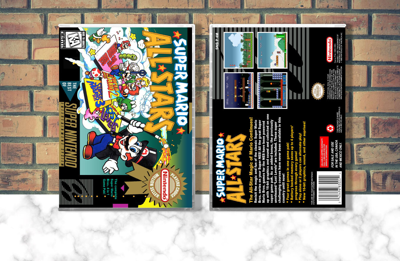 Super Mario All-Stars (PC), Case Color: CLEAR (Transparent)